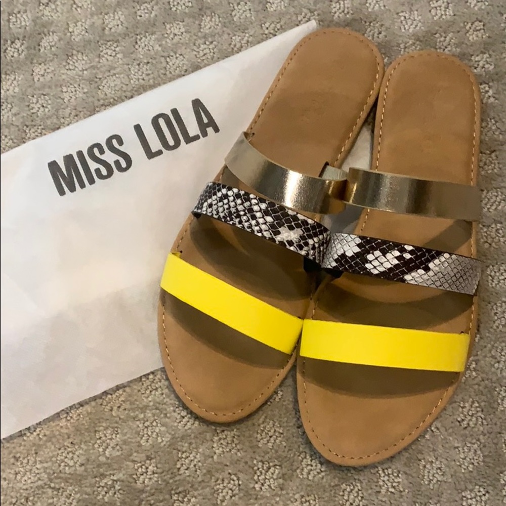MISS LOLA Sunny Feet Sweet Aura Sandals -Size 10